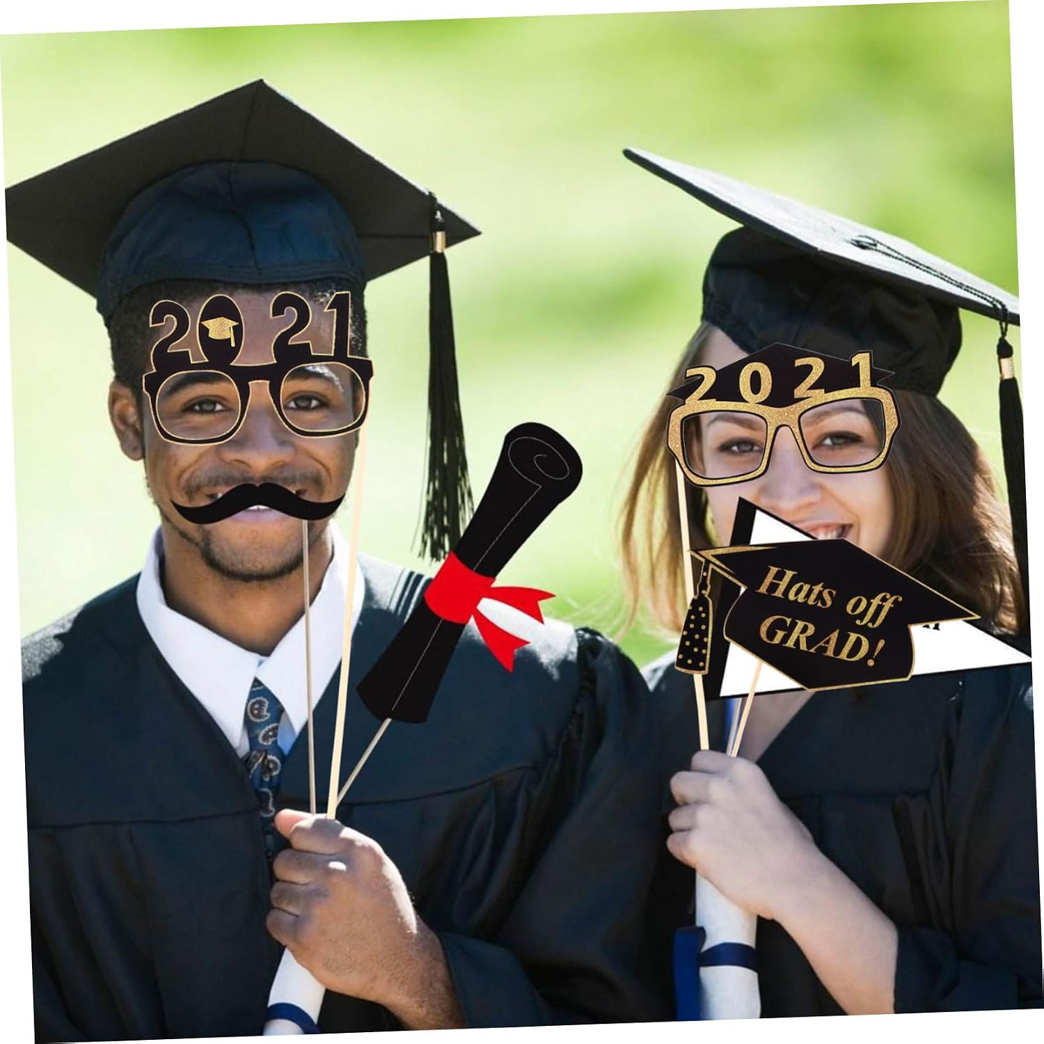20pcs Graduation Photo Props Photo Booth Decorations 2021 Graduation Party Supplies
