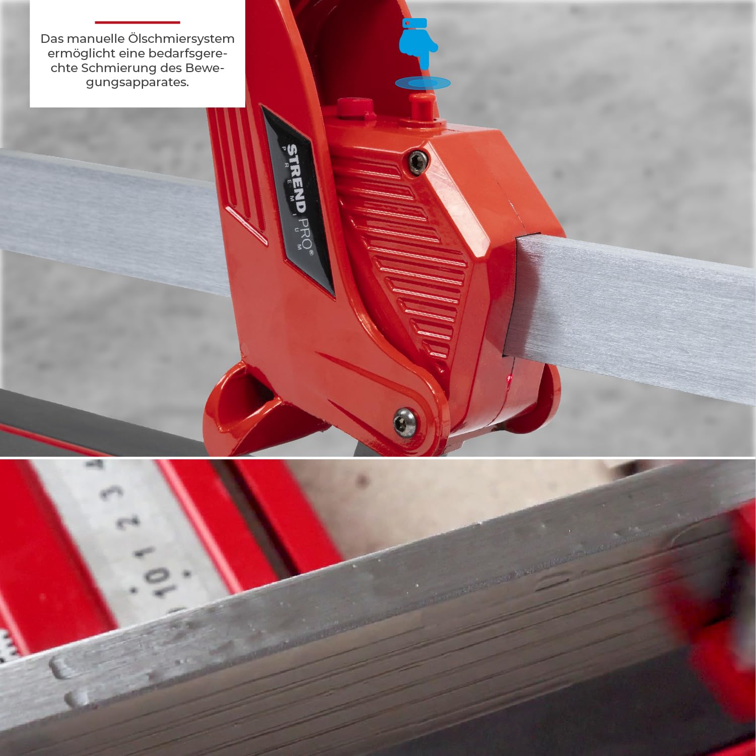 STREND PRO Fliesenschneider 1200mm mit LASER | Fliesen werkzeug PROFI mit TITANIUM schneidrad | 2x Verlängerungsarme, IDEAL für GROSSFORMATFLIESEN | Porzellan, Keramik, Marmor, Glasur, Fliesen