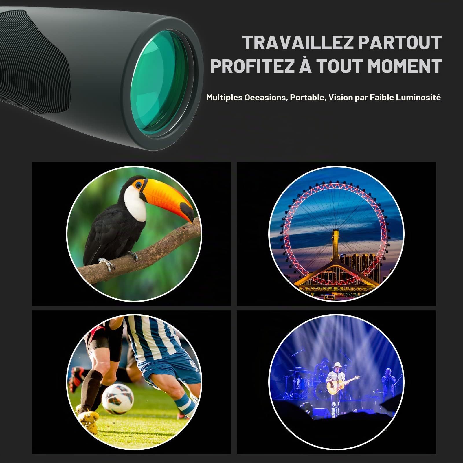 Meade Jumelles compactes, Jumelles au Format de Poche 10X42 avec Vision Claire pour l'observation des Oiseaux, Voyage, Concert, Vert de Chasse (Army Green)
