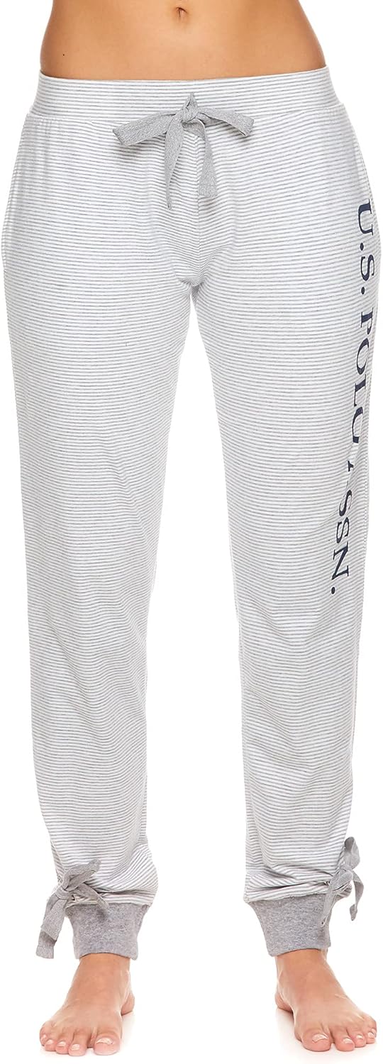 U.S. Polo Assn. Women's Pajama Set, Long Sleeve Top, Cuffed Pants Valentines Gifts for Her - Image 4