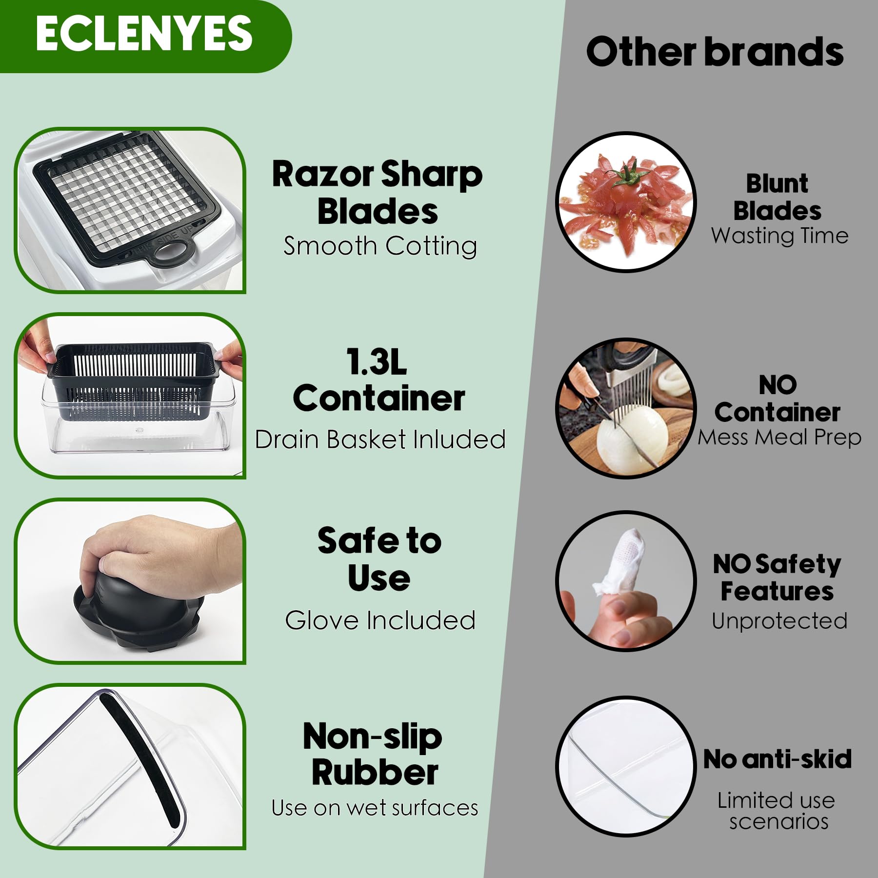 ECLENYES Vegetable Chopper - 23-in-1 Slicer -7
