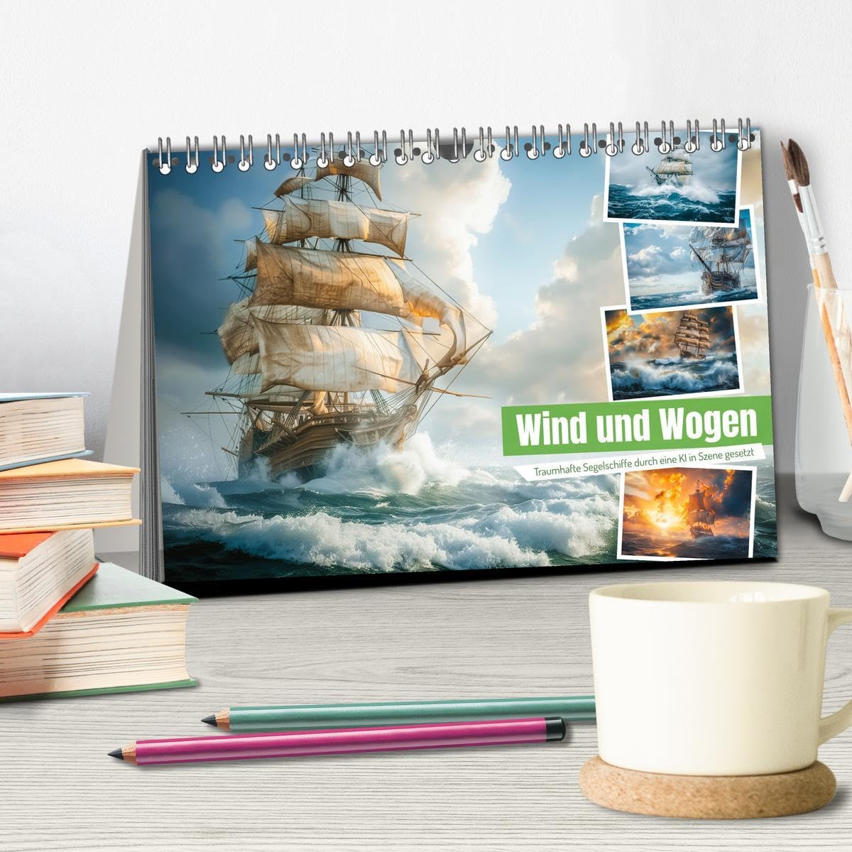 Wind und Wogen (Tischkalender 2025 DIN A5 quer), CALVENDO Monatskalender: Mit unseren erfahrenen Kapitänen und erstklassigen Crewmitgliedern führen ... Tagen der Seefahrt. (CALVENDO Mobilitaet)