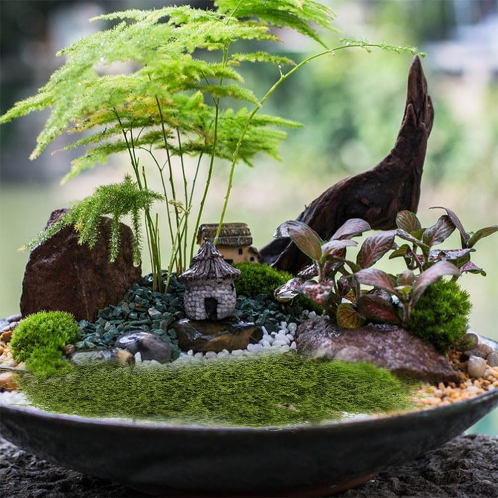 LIOOBO Artificial Moss 3. 5oz: Green Simulated Moss Realistic Light Green Fake for DIY Table Centerpieces Terrarium Planters Crafts Wedding Party Decoration