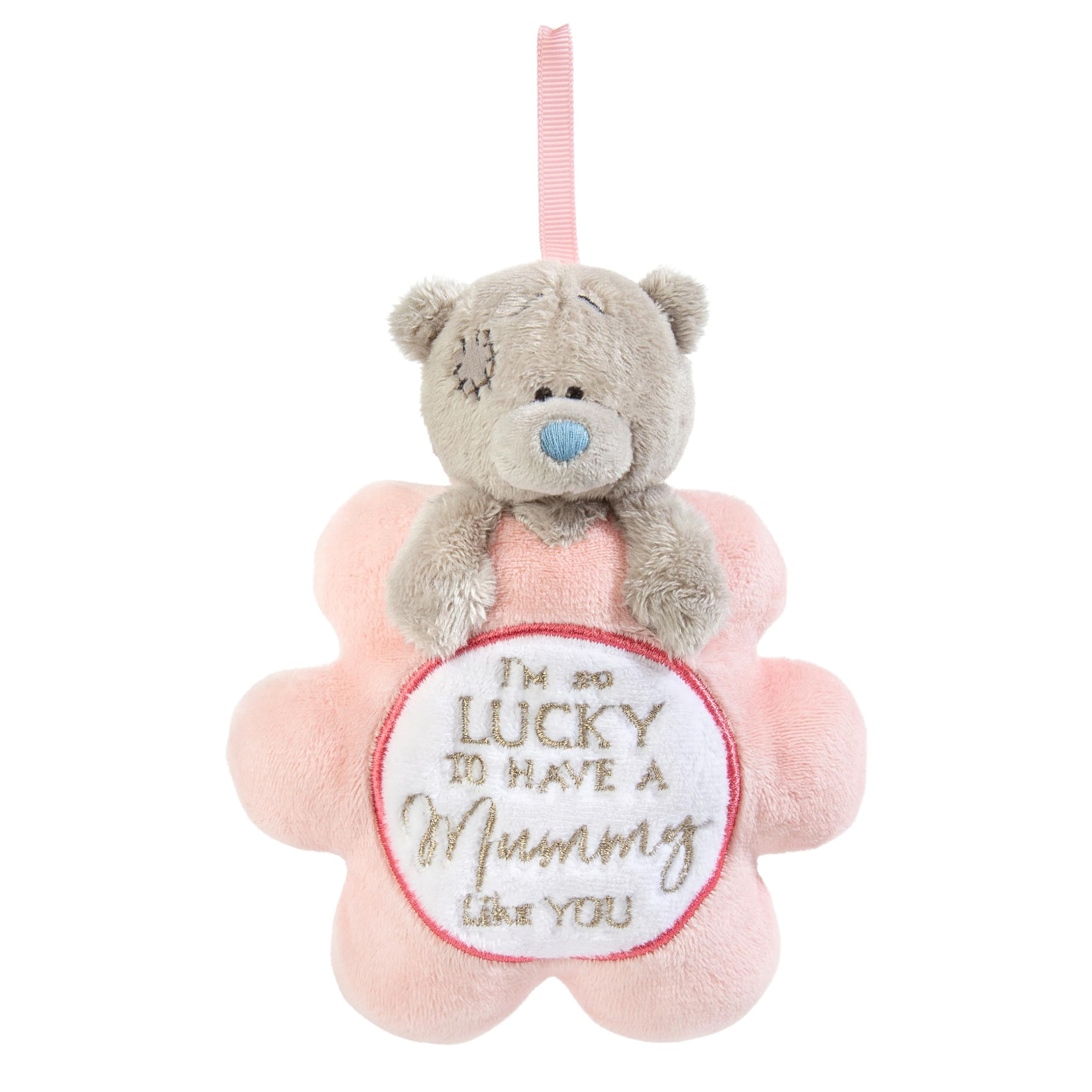Me to You Tatty Teddy Plush 'Mummy' Hanging Plaque with Ribbon - Official Mother's Day Collection, Pink