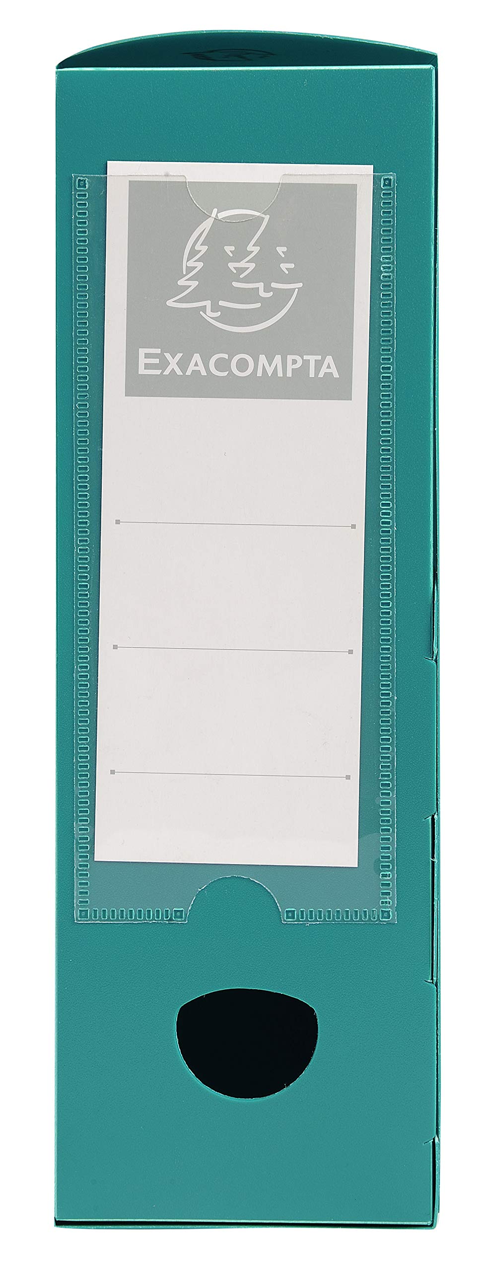 Exacompta - Ref. 59833E - 10 snap-on filing boxes 80mm back opaque 7/10th polypropylene - green, Pack of 10 - Image 3