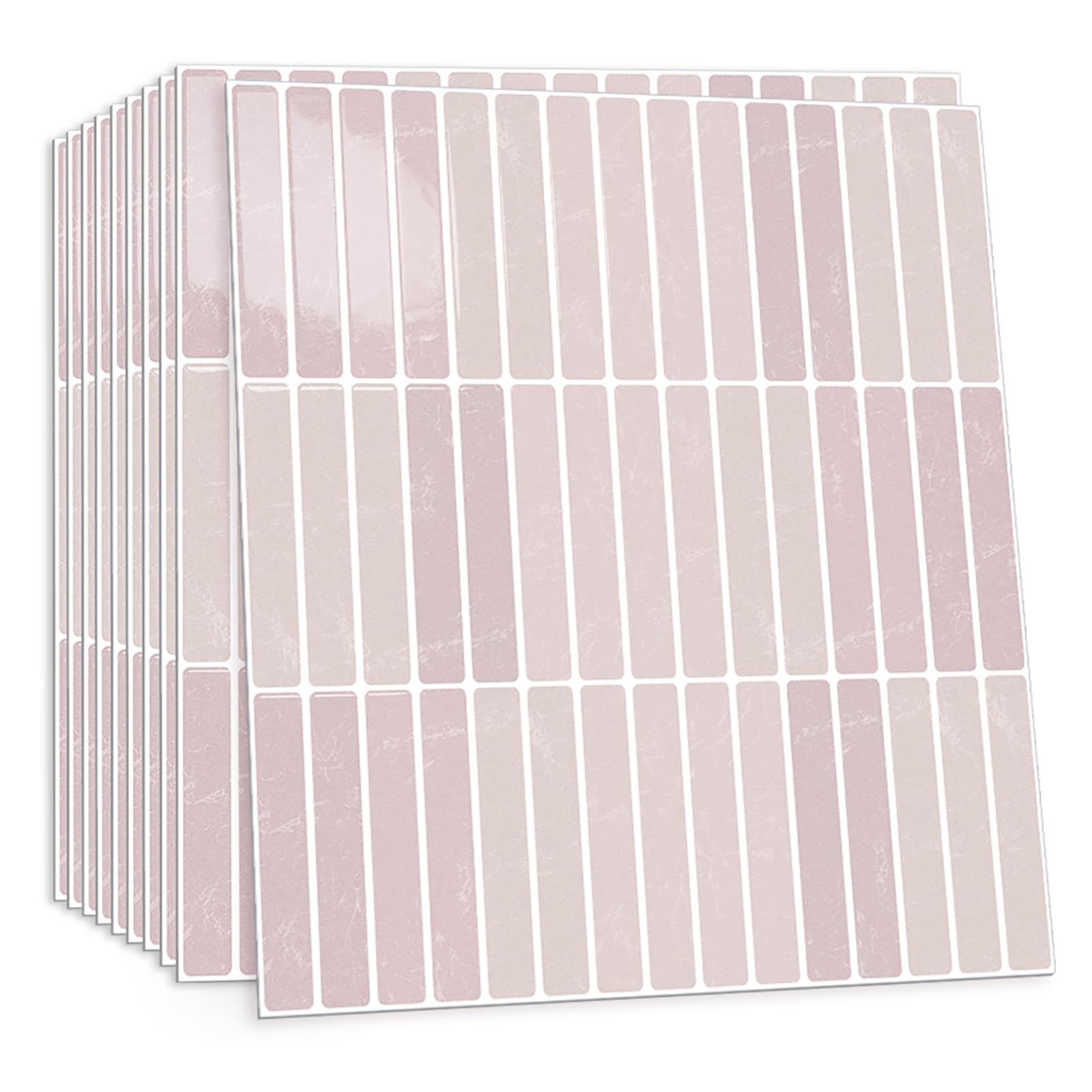 CHDITB 10 Sheets 2D Self Adhesive Wall Tiles Pink,Stick On Wall Tiles Kitchen Splashbacks for Walls,Pink Marble Effect Tile Stickers,Peel and Stick Tiles for Kitchen Bathroom Wall Backsplash,30x30cm