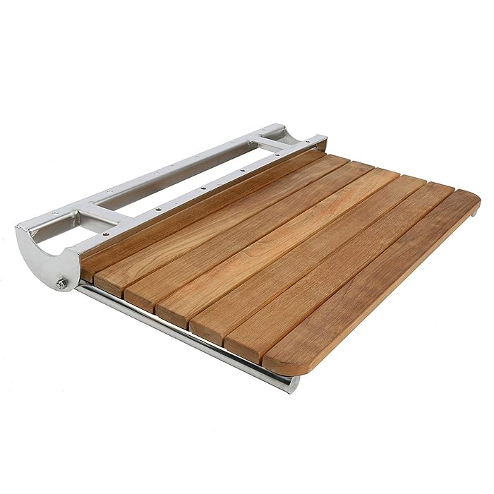 Buy Yaemarine 26"x16" Solid Wood Fold Down Spa Teak Bench Teak Folding