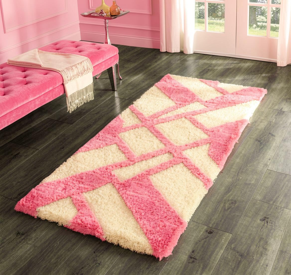 Naze Luxury Shaggy Runner Rug - Soft & Plush -23