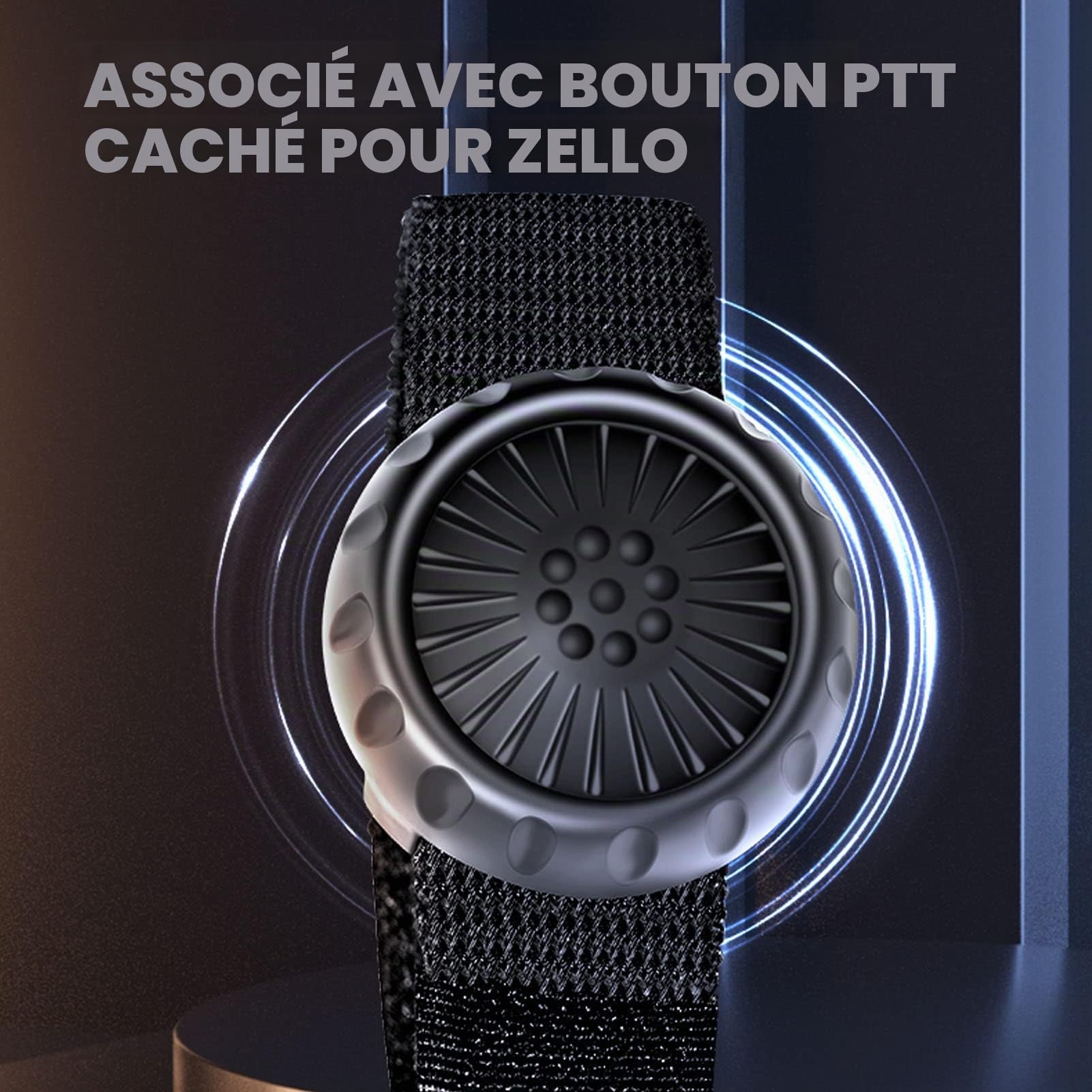 Bouton PTT sans Fil pour Zello, Commutateur PTT à Distance sans Fil Bluetooth 5.0 étanche IP67, Compatible avec iOS, Android