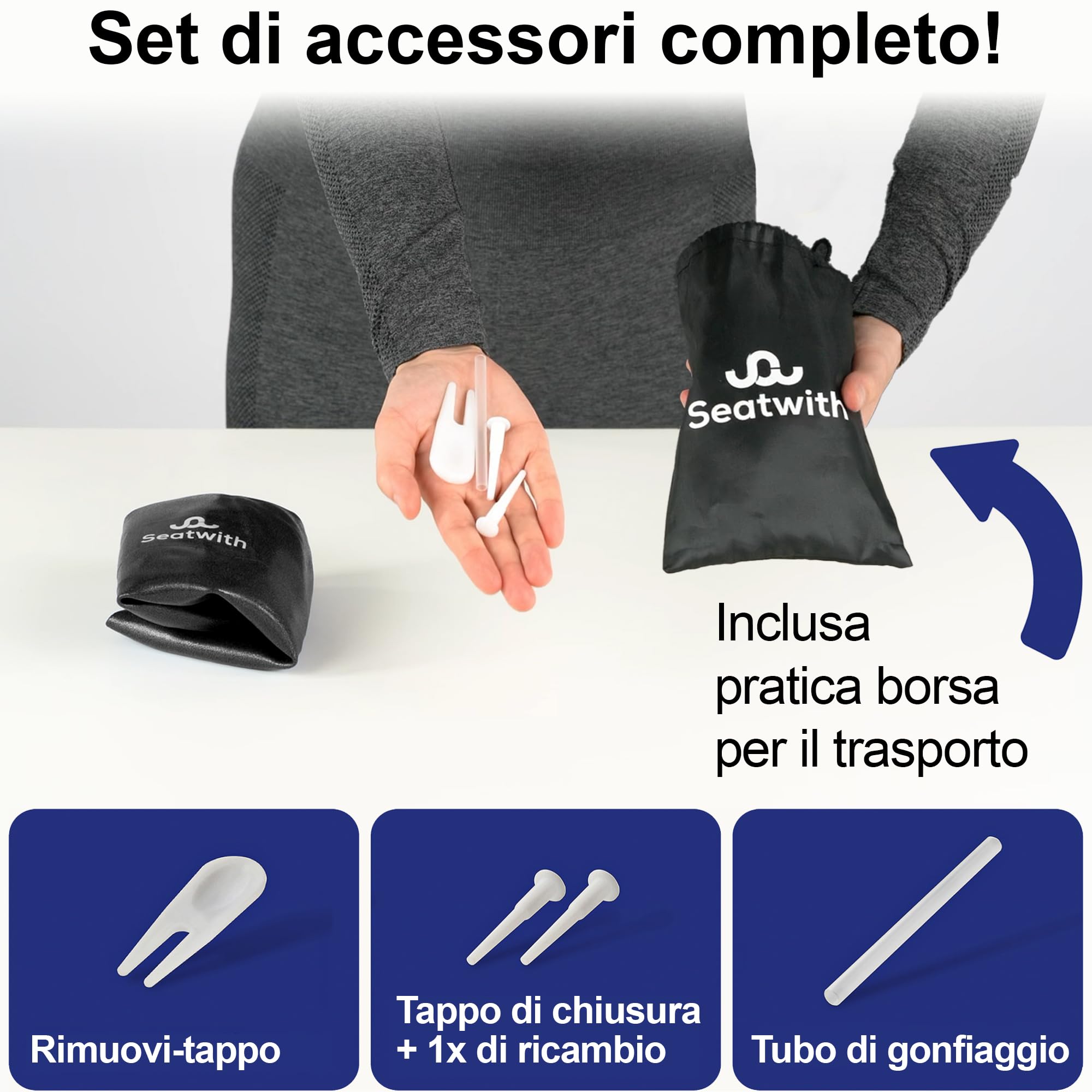 Palla da Pilates 23 cm - Borsa per Trasporto + E-book PDF Esercizi - Ideale Sia per Principianti che Non - Palla Pilates Piccola e Molto Leggera per Allenarsi a Casa