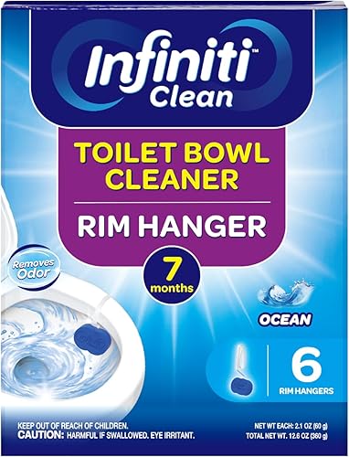 Miniatura 9 de Limpiador de taza de inodoro con colgante para el borde, 6 unidades de limpiador automático para taza de inodoro, limpia y refresca la taza del