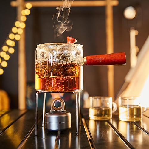 Miniatura 3 de Mini estufa de alcohol, Jetfire, agarre de goma resistente al calor y a prueba de fugas, diseño a prueba de fugas, compacta, resistente al viento y