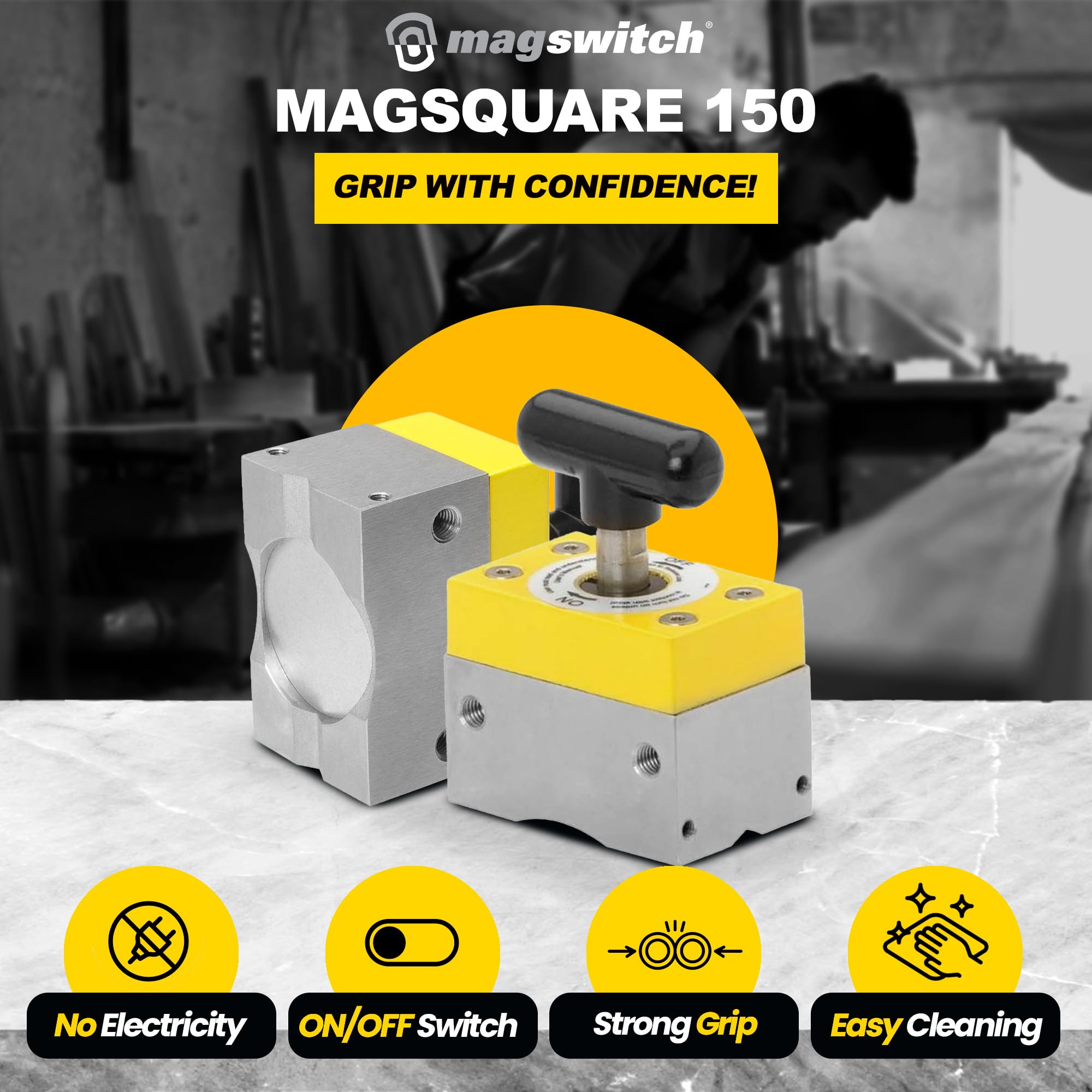 Magswitch MagSquare 150 2-Pack Switchable Magnetic Squares — Amazon image 2