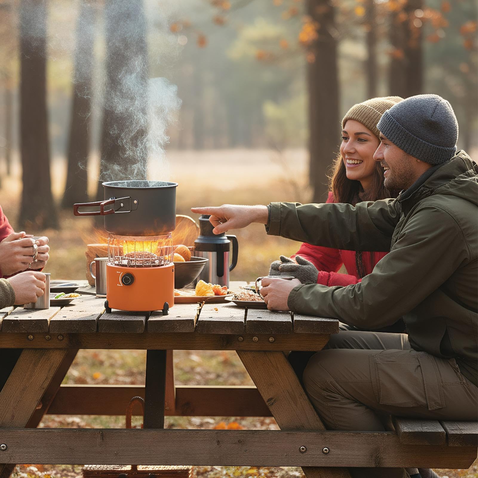 Riscaldatore Portatile Per Campeggio Fornello A Gas Per Uso Esterno Con | Riscaldatore Esterno a Gas per il Viaggio, il Patio, la Pesca sul Ghiaccio, il Garage