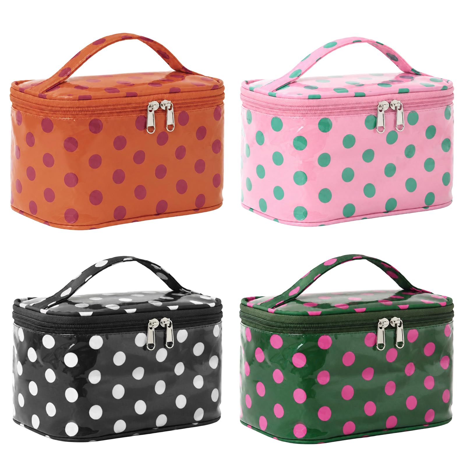 Polka Dot PVC podróżna kosmetyczka do makijażu, wodoszczelna
