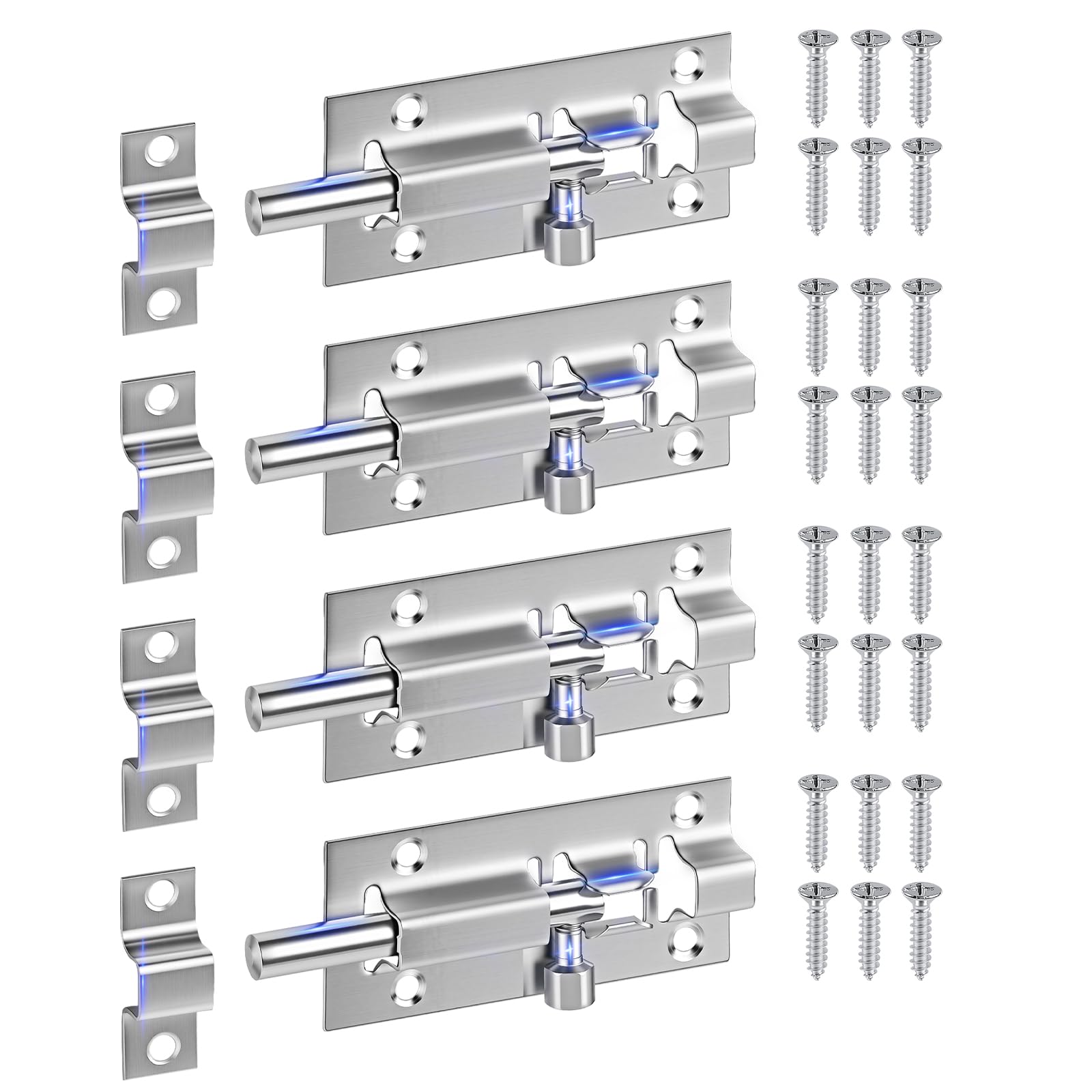 Rindion 4PCS Barrel Bolt Latch