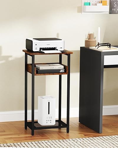 Miniatura 7 de Mesa auxiliar alta, mesa auxiliar de 30 pulgadas de alto, mesa de entrada pequeña, mesita de noche para sala de estar, dormitorio, oficina, marrón