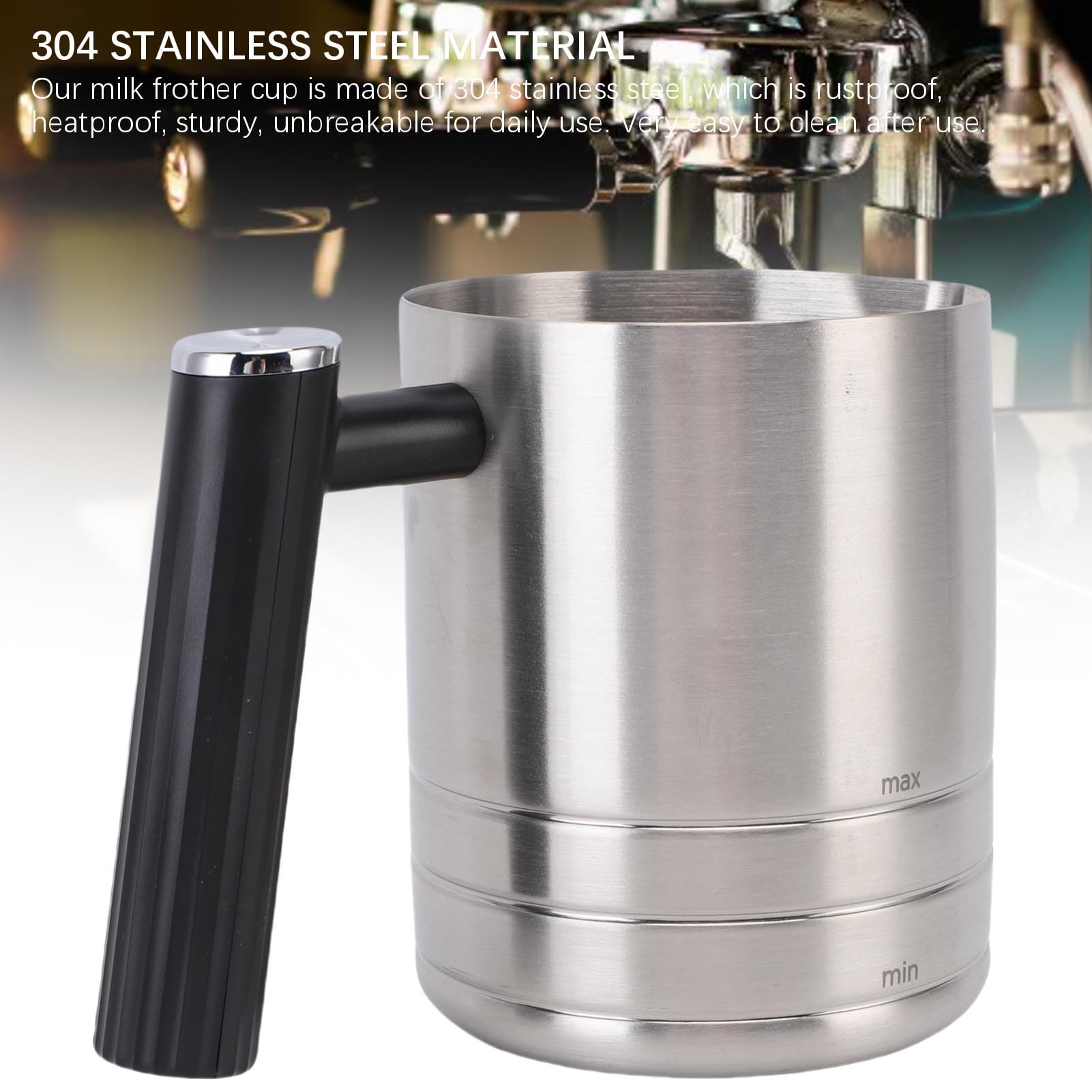 Ejoyous Milk Frothing Pitcher per ES601 ES655, Manico Comodo