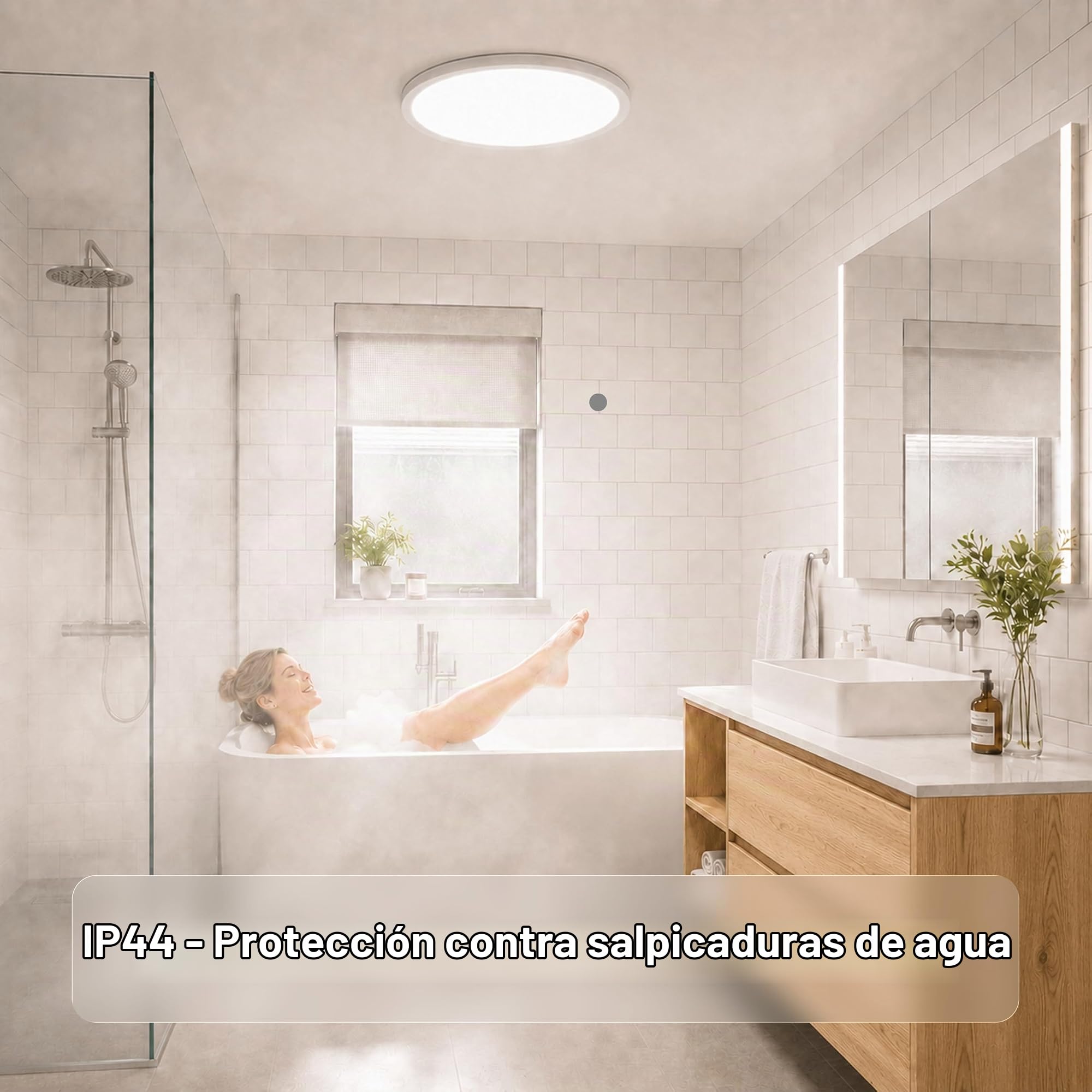 LQWELL Lámpara de techo LED Ultra Delgada Blanco 40cm 36W 4000K