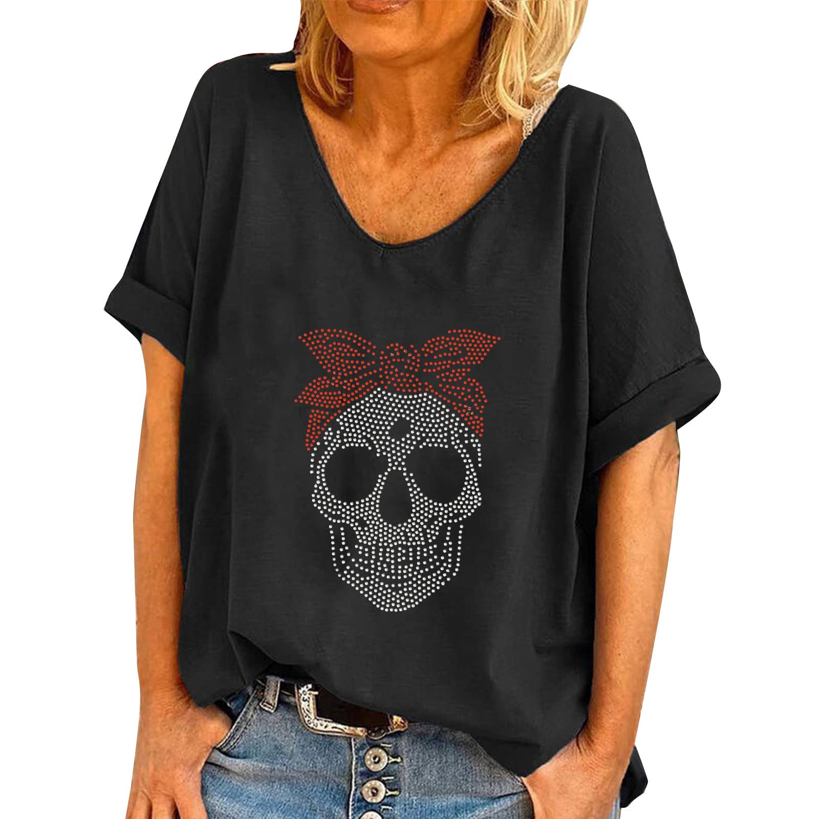 Metallica T Shirt Womens Summer Tops Casual T Shirt Skull