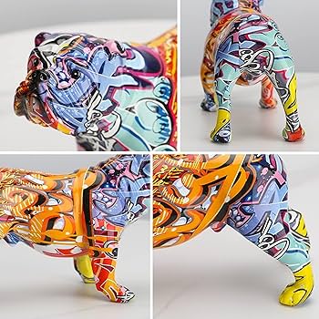 Amazon.com: suruim Creative Colorful English Bulldog