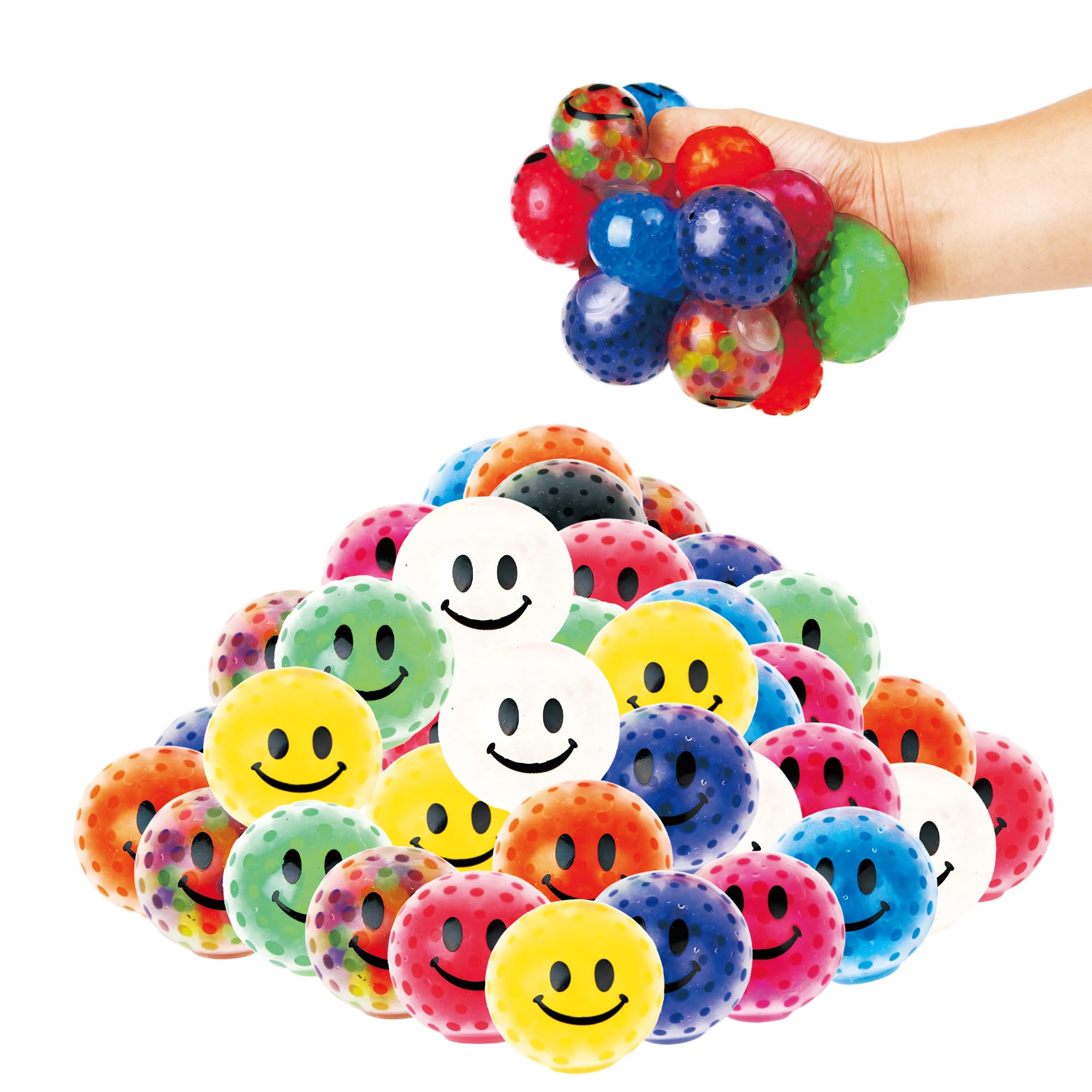 Amazon.co.jp: ストレスボール40個セット、スマイルフィジェット