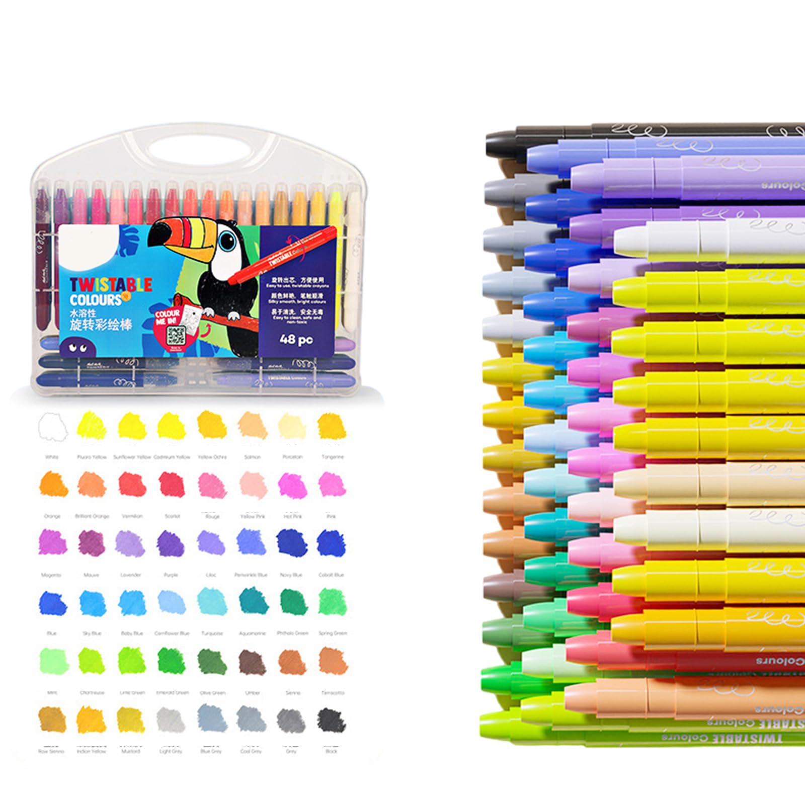 12/24 / 36/48 colori cere pastello per bambini bambini twistable pastello lavabile pittura a olio bastone forniture d ' arte