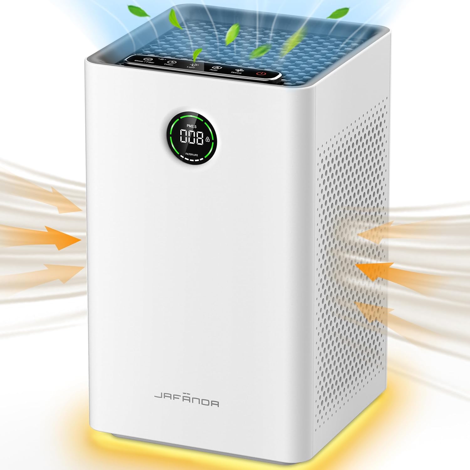 Jafända Air Purifiers for Home Large Room Up To 1190ft², True HEPA 13 Filter, Activated Carbon Remove 99.97% Dust Smoke Odor Pollen Pets Hair Dander Allergies, Quiet Sleep Mode 23dB, Night Light Jafända Air Purifiers for Home Large Room Up To 1190ft², True HEPA 13 Filter, Activated Carbon Remove 99.97% Dust Smoke Odor Pollen Pets Hair Dander Allergies, Quiet Sleep Mode 23dB, Night Light