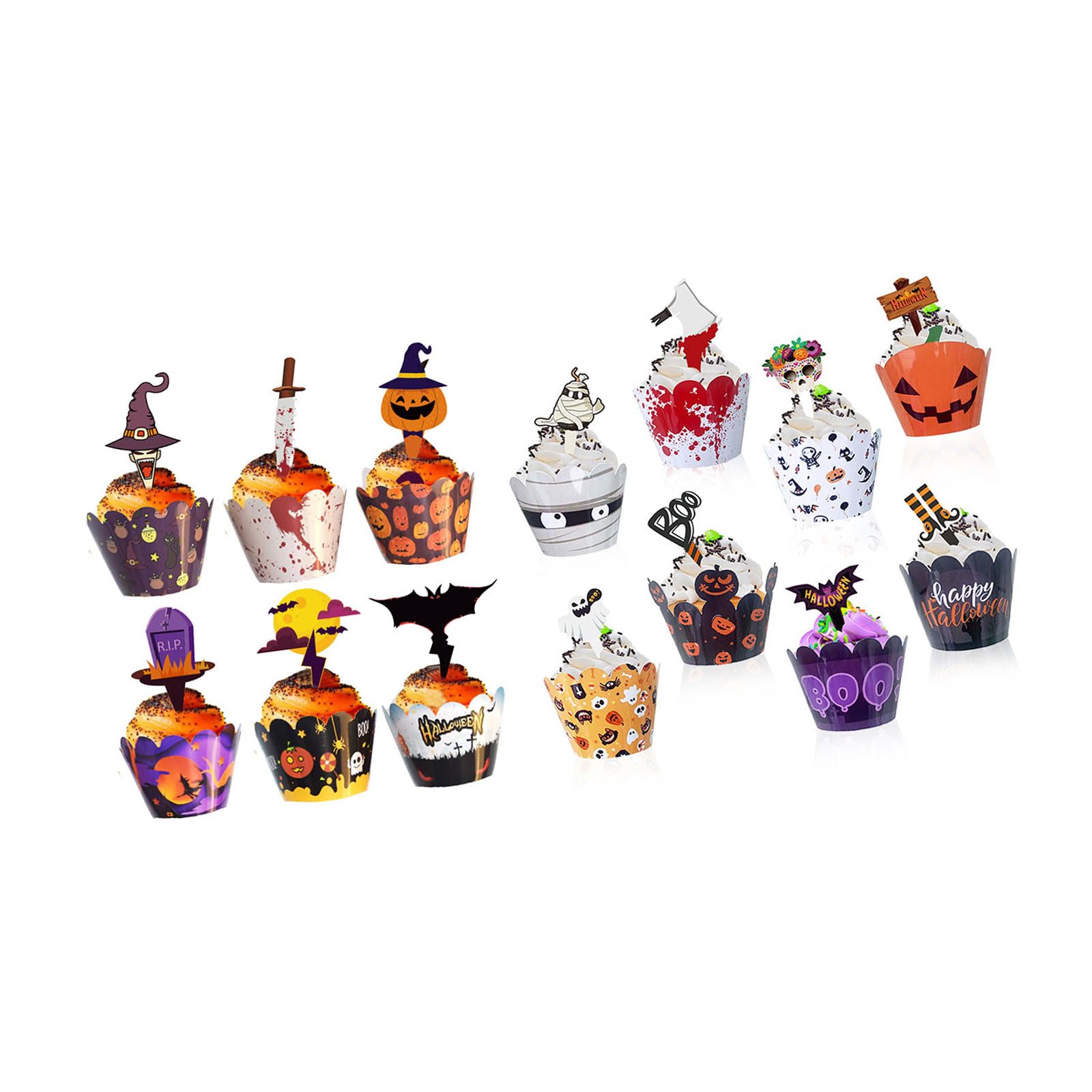 Xjdzineq Thanksgiving Turkey Cupcake Wraps User Friendly Paper Decorations for Baking Party Supplies Turkey Themed Cupcake Inserts