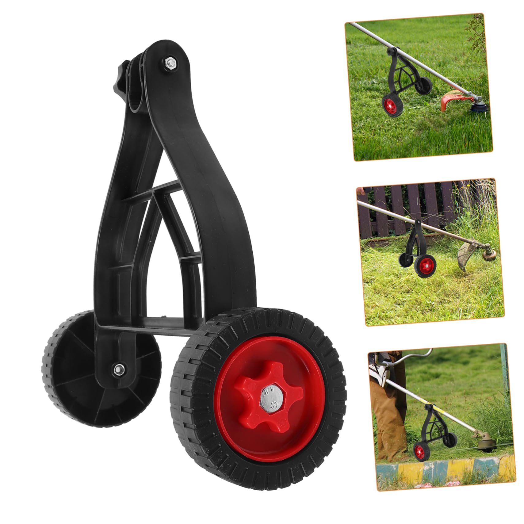 iplusmile Ruota Di Supporto Per Tosaerba a Spinta in Gomma Resistente Struttura in Acciaio Inox, Ricambio Per Carrelli Da Giardino e Utensili Multiuso, Facile Da Installare Per Manutenzione Prato