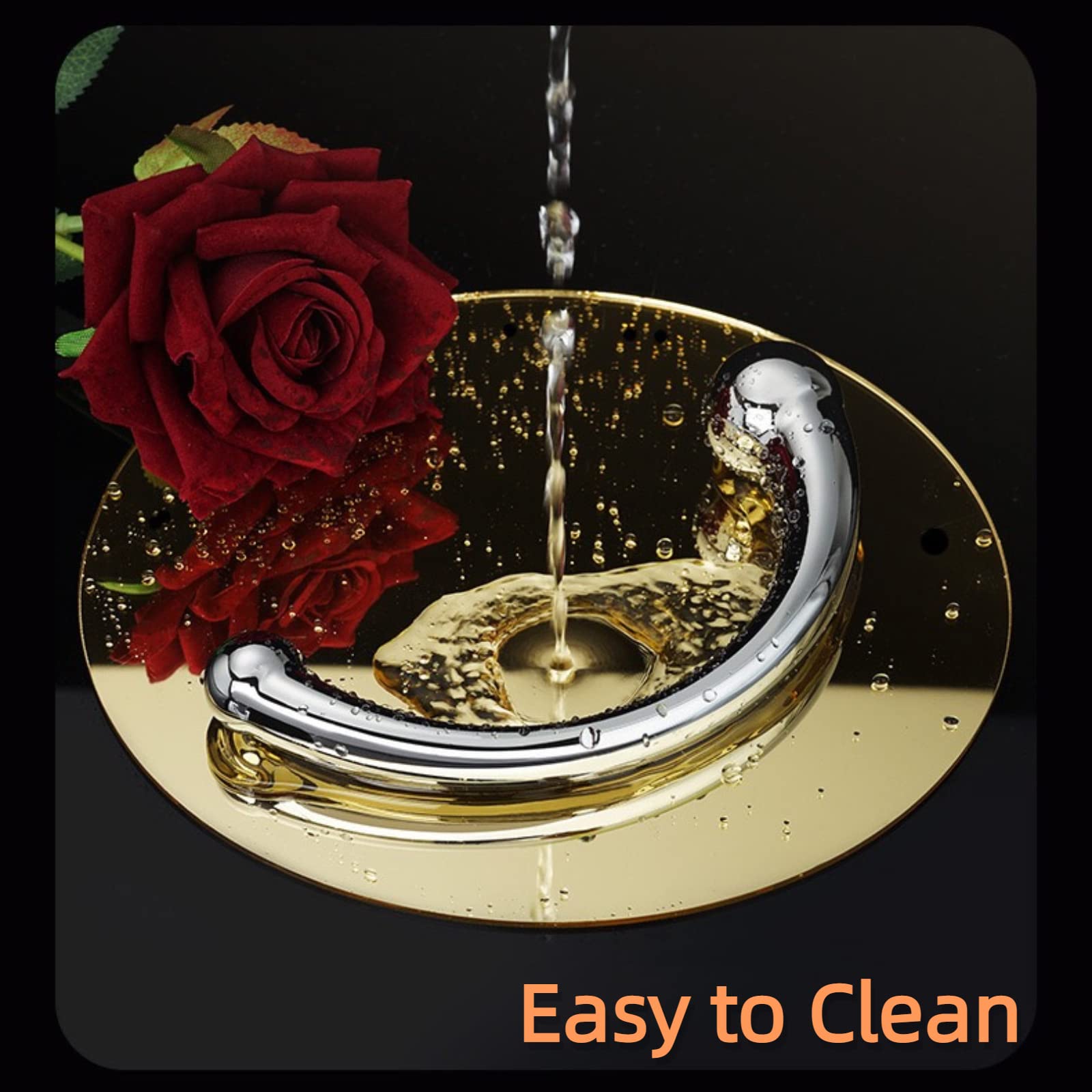 Plug Dildo Doppio Enda, Massaggio Bacchetta Sesso Anale Plug G Spot Metal Wand, Metallo solido Curvo Doppio Enda Masturbazione Adulto Giocattolo Del Sesso per Coppia