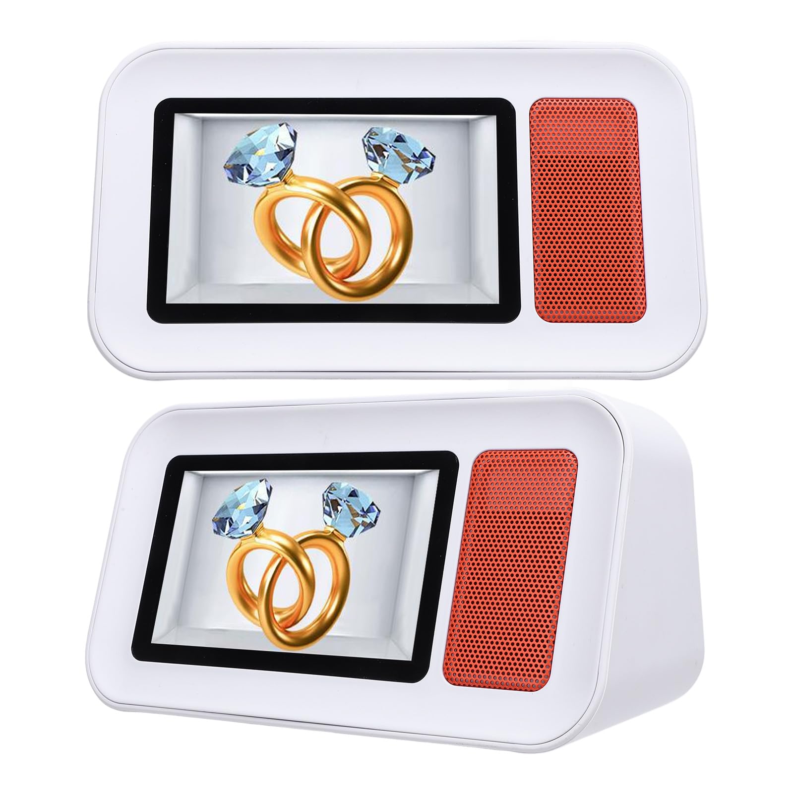 Fabater Holograficzny Głośnik 3D, Odtwarzacz HiFi Bluetooth 5.3, Holograficzny Wyświetlacz Reklamowy, Dynamiczne, Pływające Teksty Piosenek, Głośniki Stereo, Obsługa USB, Karta Pamięci