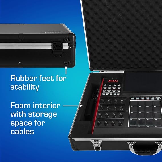 ANALOG CASES MPC X Case - Ultra-Lightweight UNISON Hard Case | Ultra-Lightweight and Durable Aluminum Case, Die-Cut Foam Padded Interior With Cable Storage Space, Comfortable Padded Handle