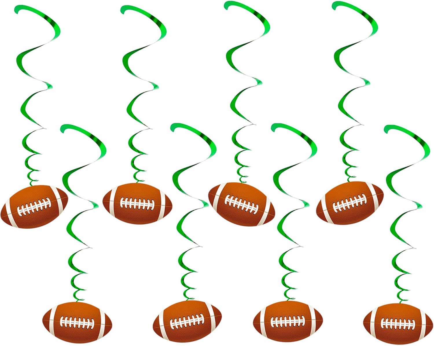 Uniwish Football Hanging Swirls Party Decorations Football Game Day Birthday Sports Theme Party Supplies Wall Ceiling Streamer Banner Indoor Outdoor Home Decor