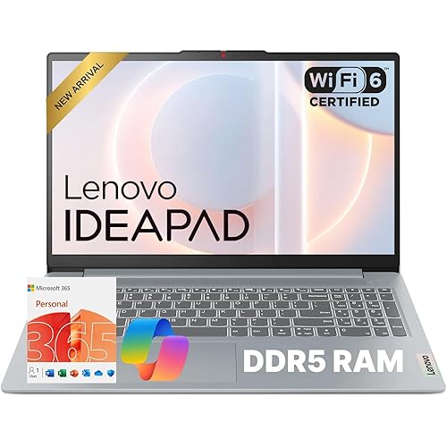 Lenovo IdeaPad Slim 3i 15.6" FHD Laptop • Microsoft Office 365 • 1.1TB Storage • LPDDR5 • Intel 4 Cores • 128GB SSD and 1TB Cloud • WiFi 6 • Military-Grade • Windows 11 no Mouse • Essential Laptop