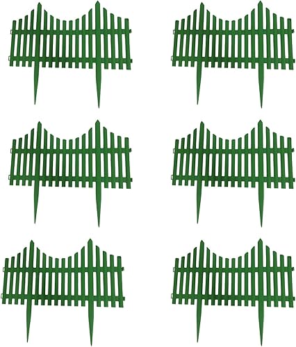 Vista 12 de PP Garden Fence Insert Plastic Fence Garden Picket Fence Bordes Césped Parterres Plantas Fronteras Decorativas Jardín Patio Productos al aire libre