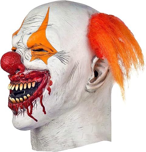 Miniatura 3 de Clown Joker Mask Scary Evil Funny Clown Costume Horror Latex Masks Halloween Carnival Costume Party Adult