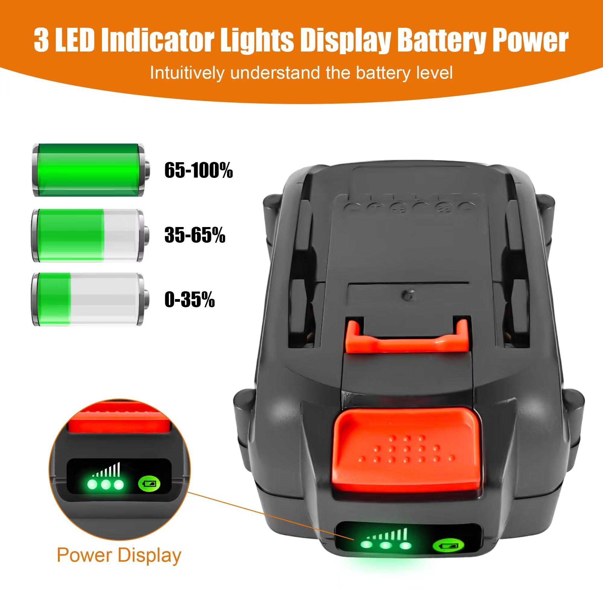 DONGPUCUN 32V 3.5Ah Lithium Battery And Charger Kit For Worx 32v Battery Wa3537 Wa3740 Replacement For Worx 32  Ap B0dnjvvmhq