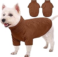 Vista 1 de Kuoser Suéter para perro pequeño, suéteres para perros pequeños, ropa de invierno para perros pequeños, niños y niñas, suéter de punto para perros