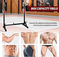 Vista 7 de BESTHLS Adjustable Squat Rack Stand with Barbell Rack, Weight Plate Holder, J Hooks,Dip Bar Station for Bench Press Strength Training Max Load