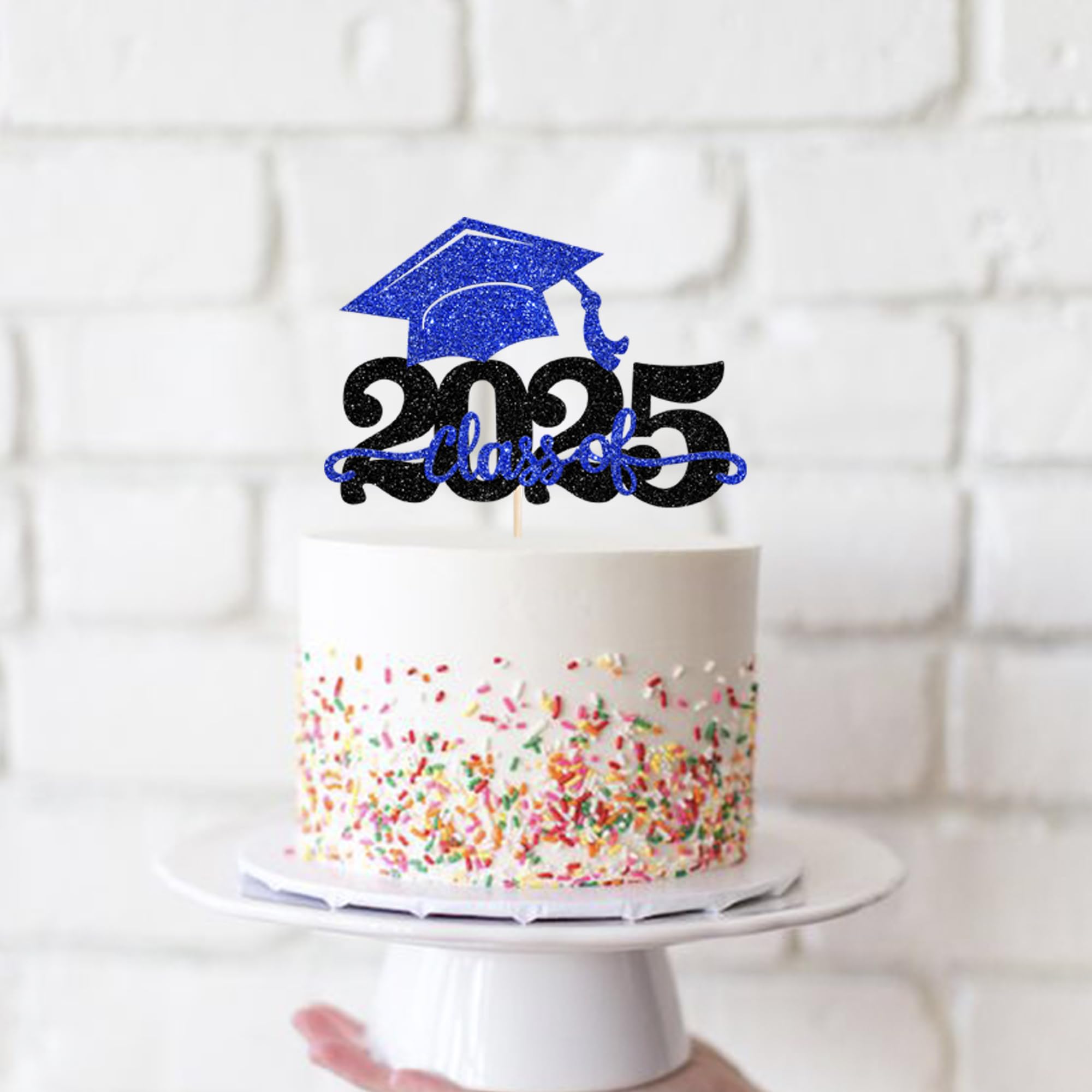 Rsstarxi Cake Topper „Class Of 2022“ – Glitzer-Abschluss-Deko Für Torte, 14,7x22 Cm, Schwarz-gold