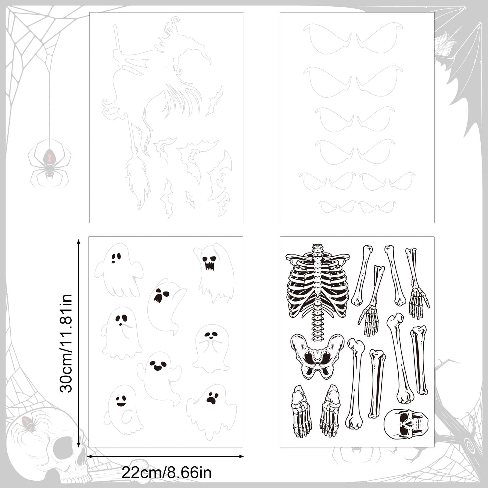 4 Pcs Halloween Luminous Stickers - Image 2