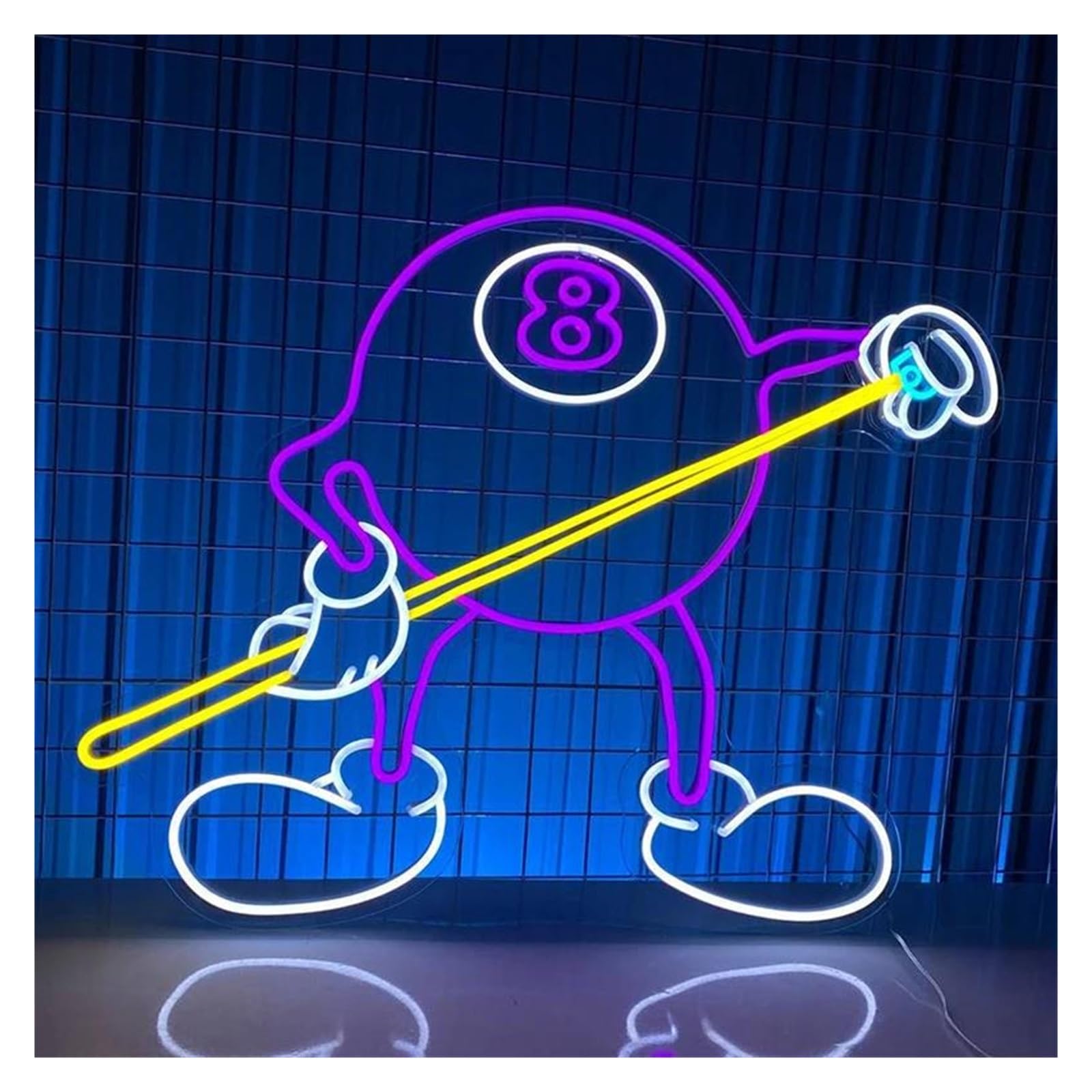 Scritta luminosa Insegna Al Neon Per Sala Da Biliardo, Lampade A, Vetrina Per Negozi E Attività Commerciali, Decorativa Per Gli Amanti Del Biliardo,45cm(B)