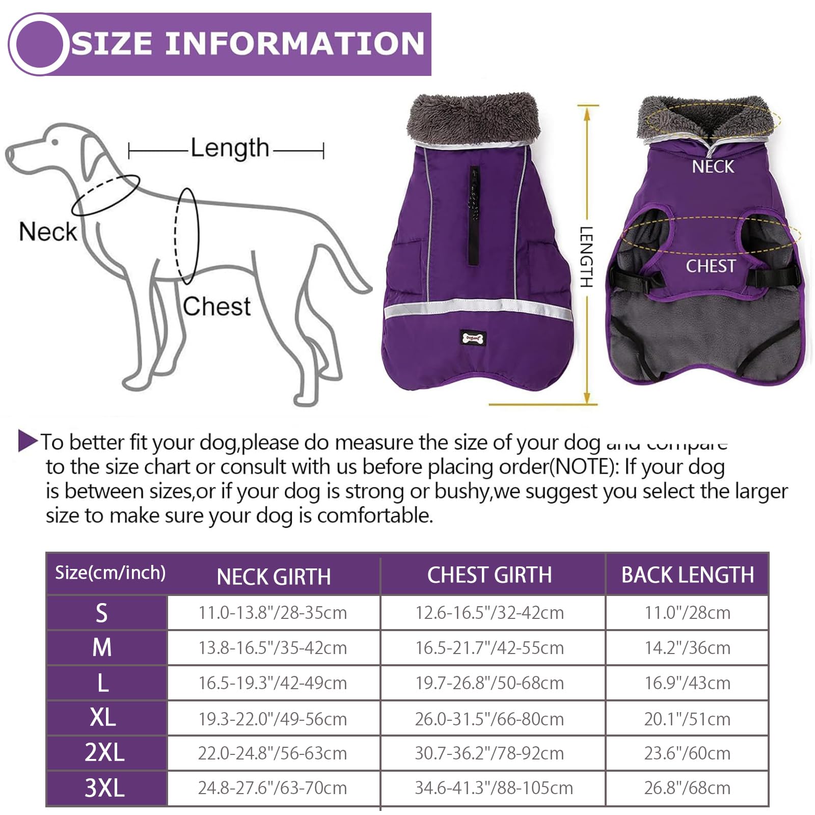 QBLEEV Winter Dog Jacket, Dog Coat with Abdominal Protection, Dog Winter Coat with Turtleneck - Image 4