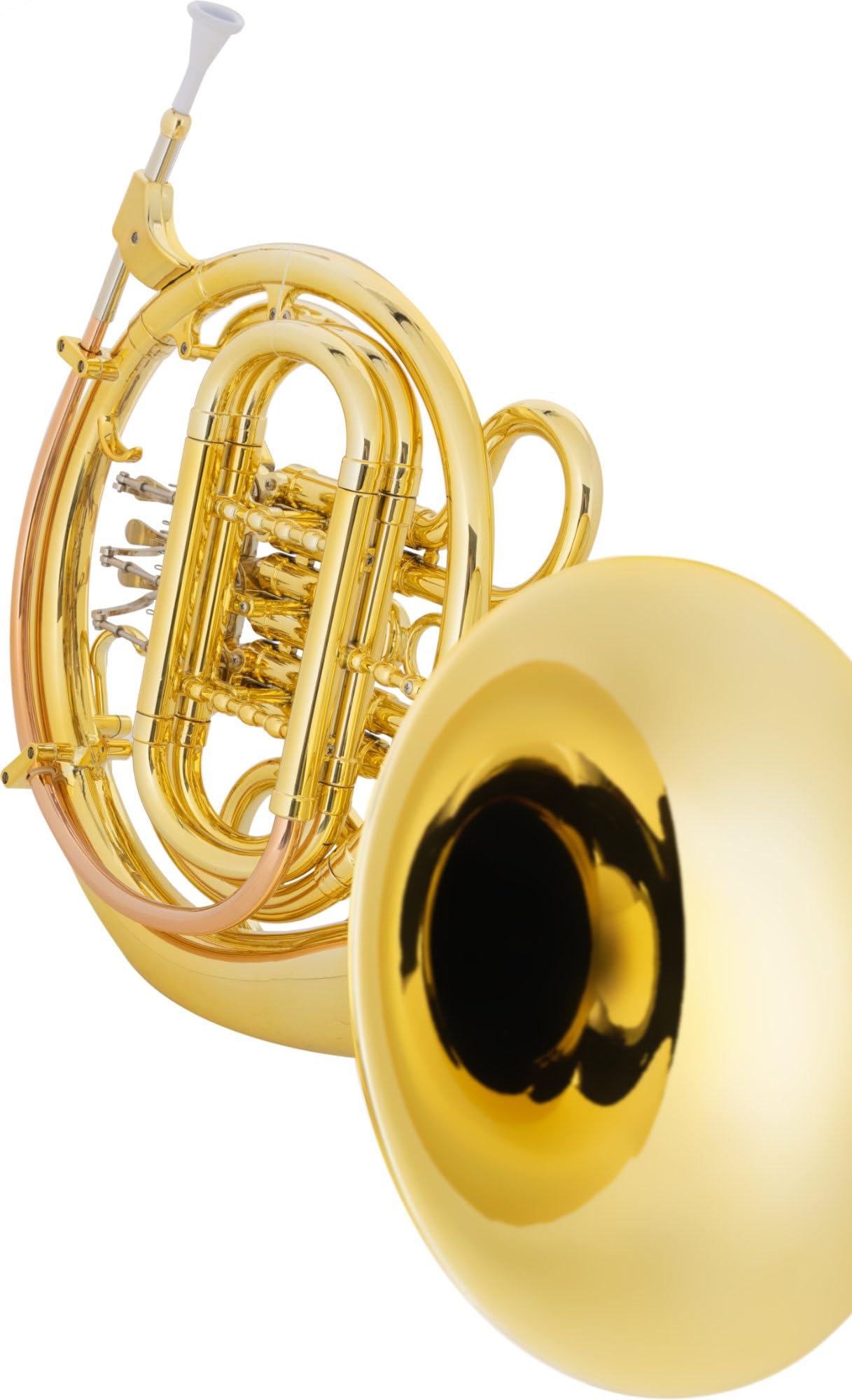 Classic Cantabile WH-20GD MardiBrass Kunststoff F-Waldhorn Gold - inkl. Mundstück & Hülle mit Rucksackgurten - Für Anfänger und Profis - Wetterfest und Wasserdicht - leichtes, stabiles Instrument