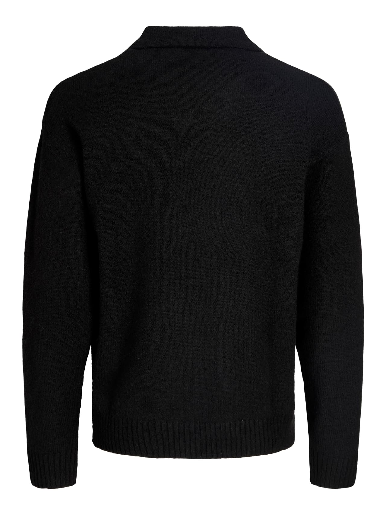 JACK & JONES Jjsoho Ollie Knit Split Neck, Black, M
