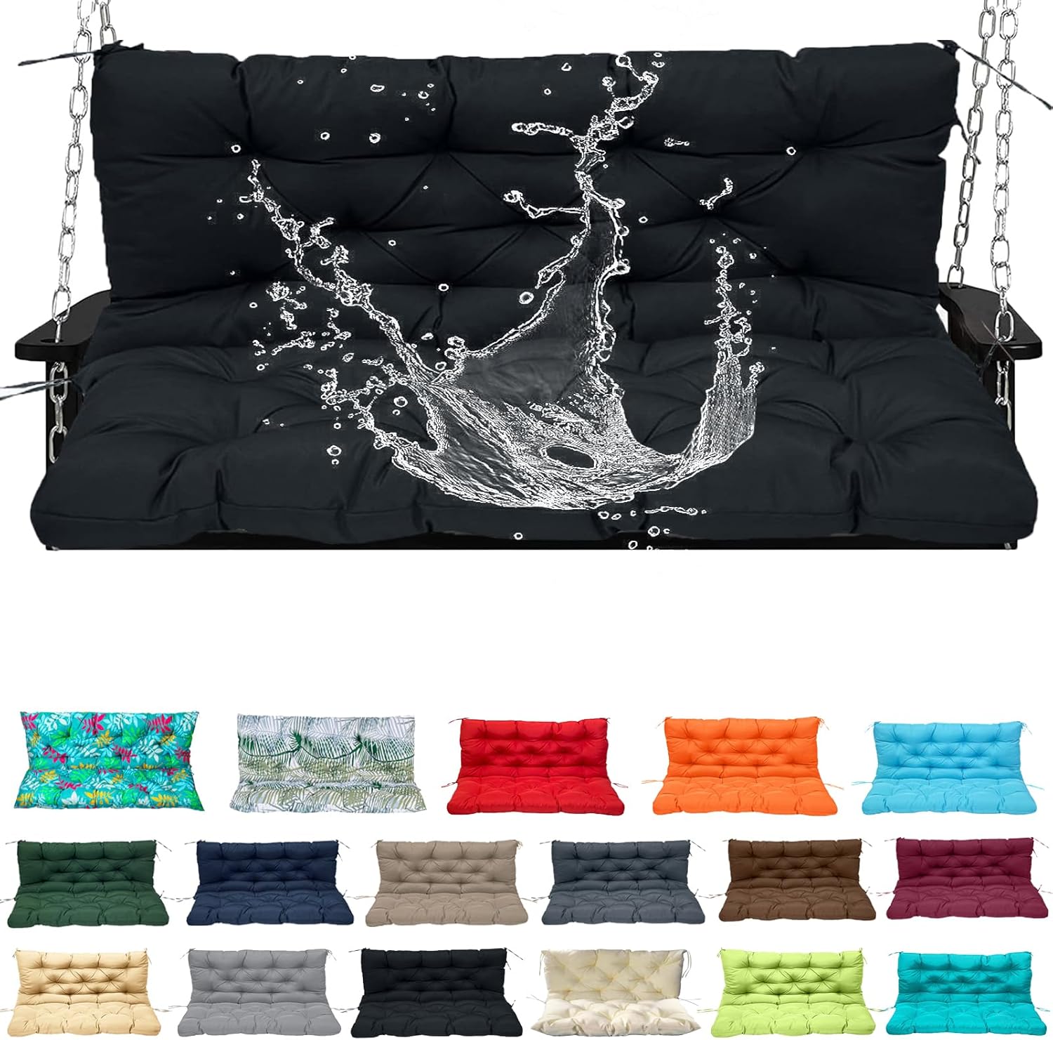 lsxlkha Outdoor Swing Cushions, 3 Person Swing Cushions