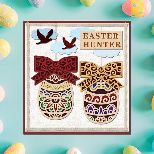 Miniatura 3 de Troqueles de Pascua de metal para hacer tarjetas, troqueles de corte de huevos huecos de Pascua para decoración de bricolaje, papel, manualidades,