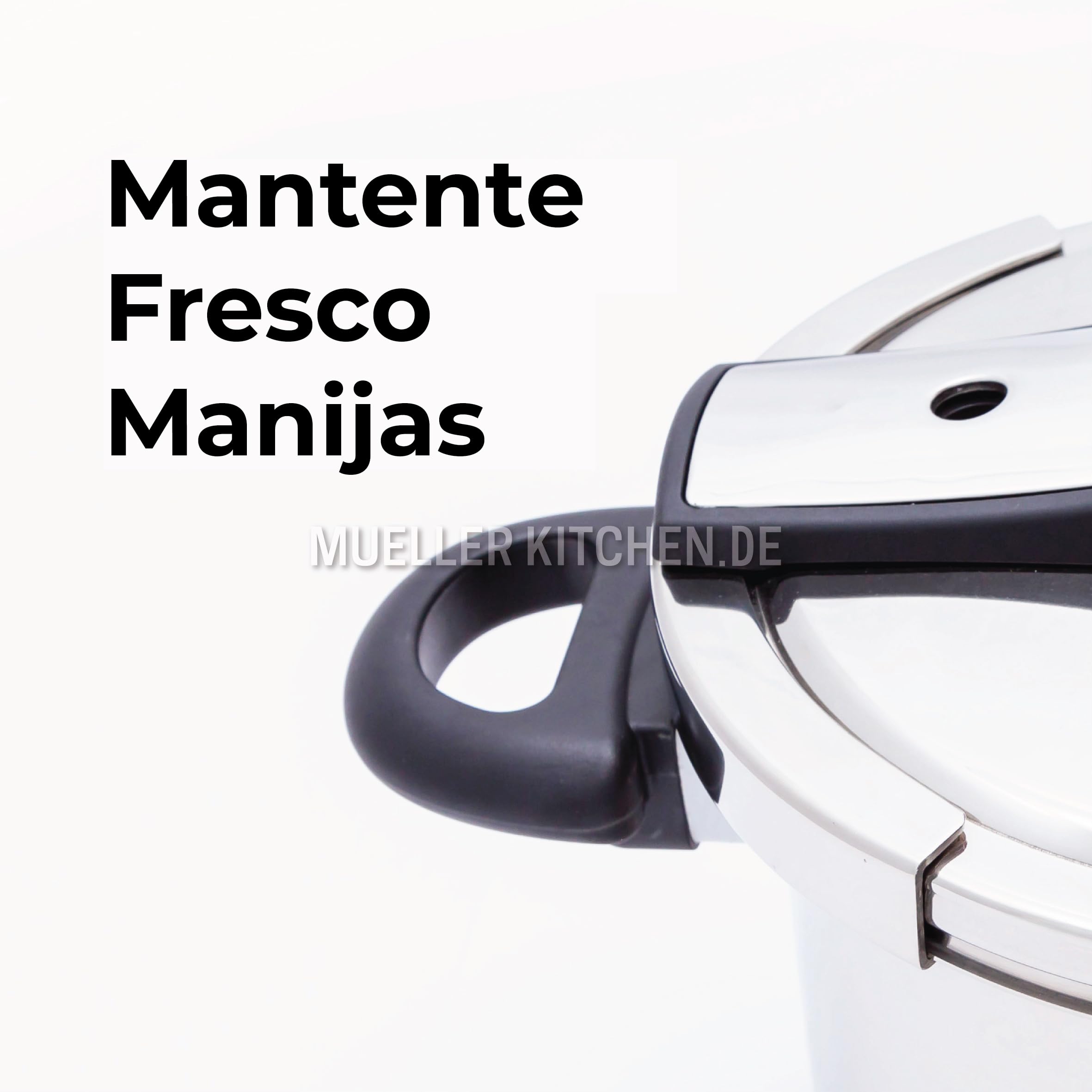 Muller Kitchen Olla a Presión rápida (INOX, Base de inducción, Dos configuraciones de presión, válvula de liberación rápida de presión, fácil apertura) (6L)