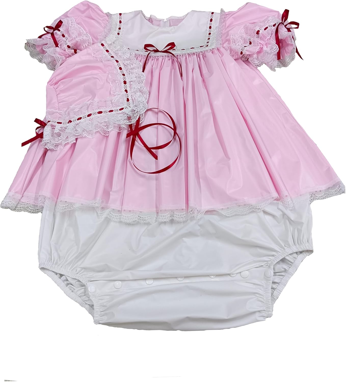 Custom PVC ADULT BABY SISSY ROMPER-DRESS 2 IN 1(WITH MATCHING BONNET)